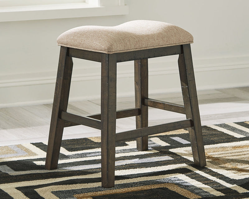 Rokane Light Brown Counter Height Bar Stool