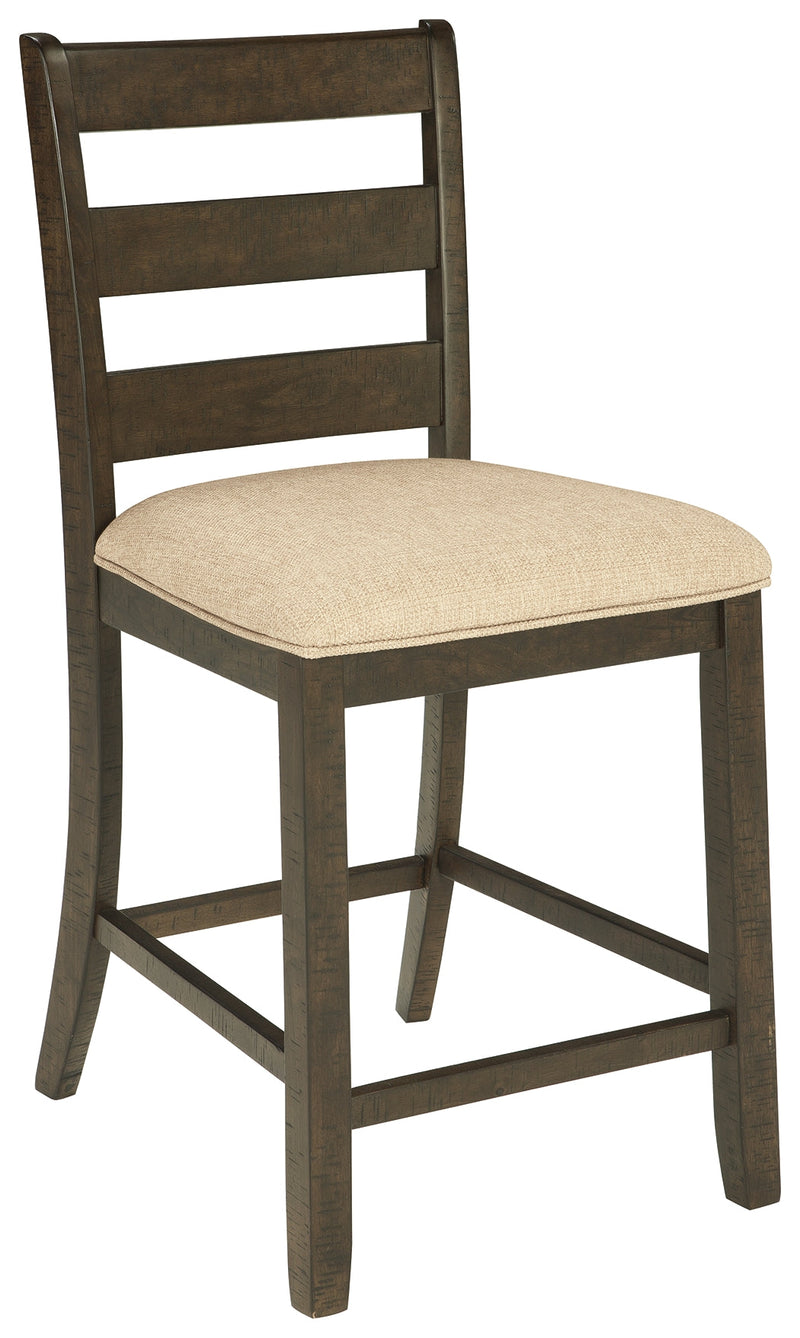 Rokane Light Brown Counter Height Bar Stool