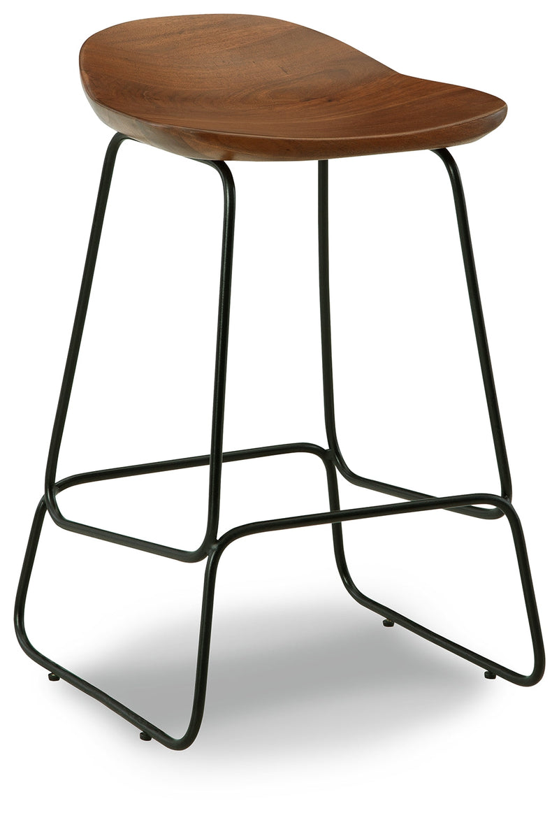 Wilinruck Brown Black Counter Height Stool