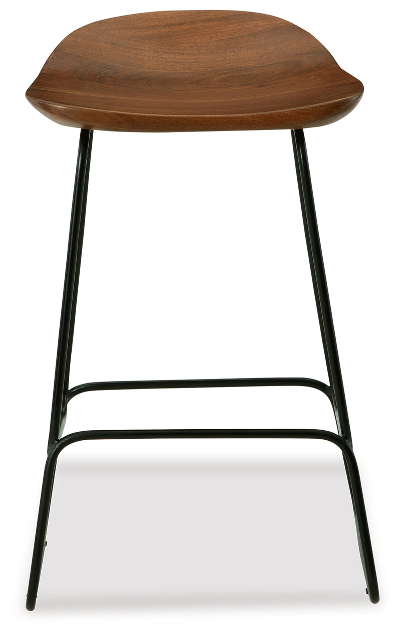 Wilinruck Brown Black Counter Height Stool