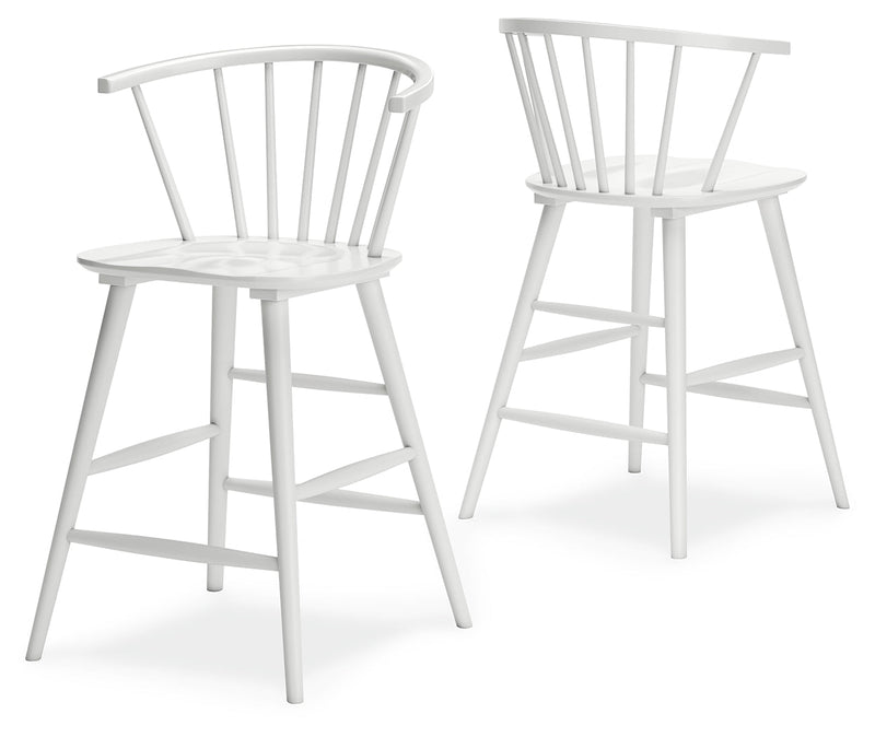 Grannen White Counter Height Stool