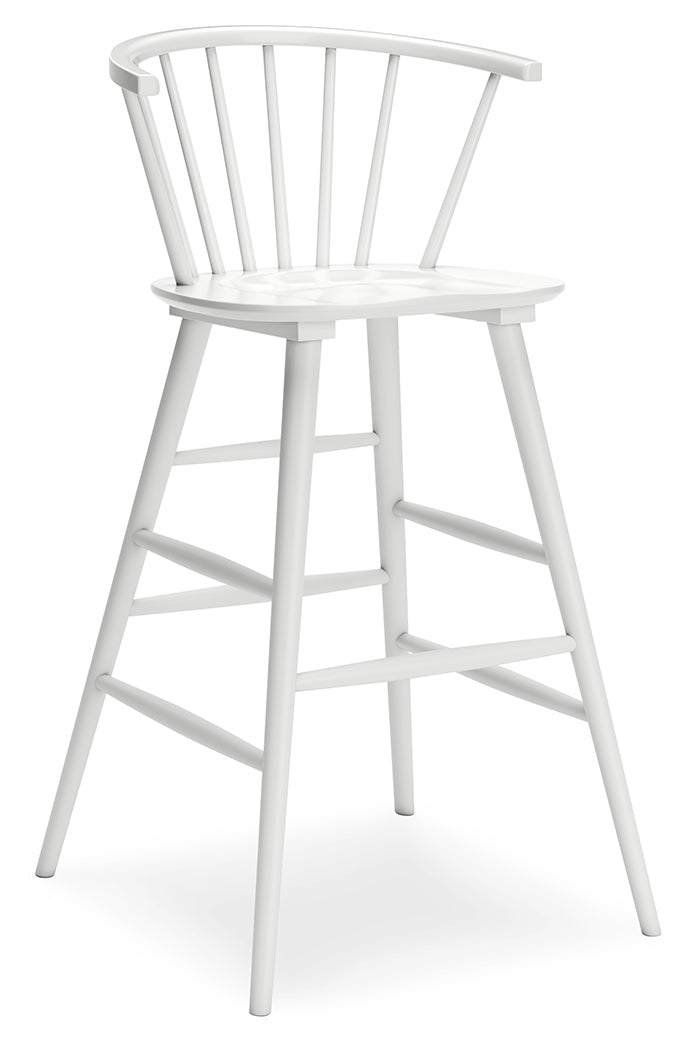 Grannen White Bar Height Stool