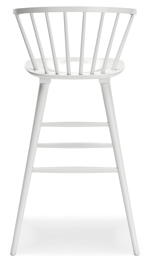 Grannen White Bar Height Stool