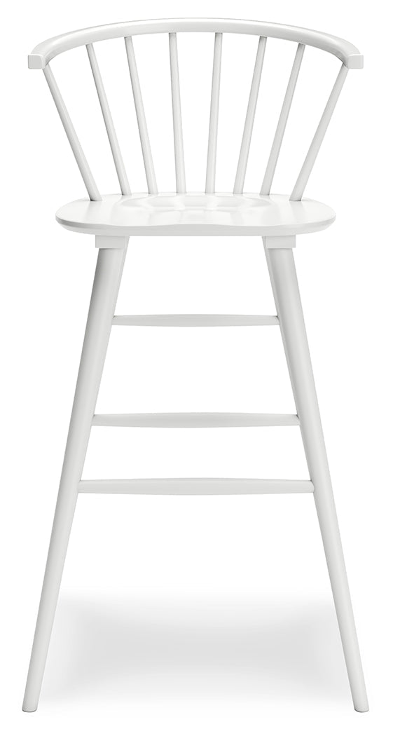 Grannen White Bar Height Stool