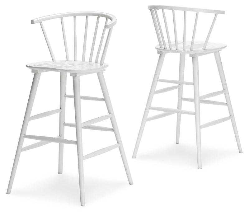 Grannen White Bar Height Stool