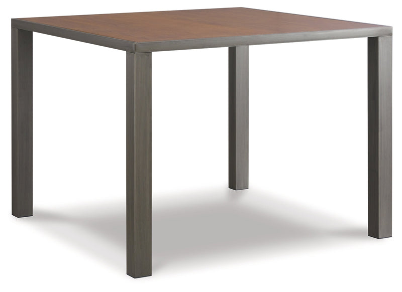 Stellany Brown Gray Counter Height Dining Table And 8 Barstools