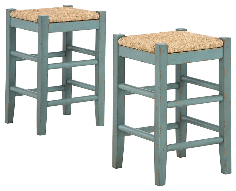 Mirimyn Teal Counter Height Bar Stool