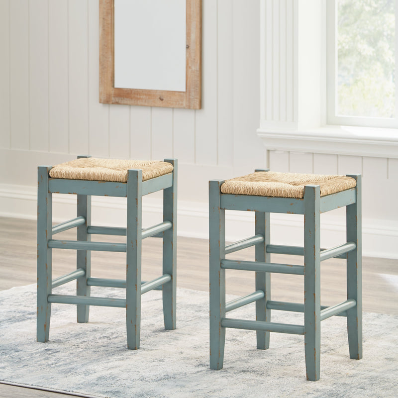 Mirimyn Teal Counter Height Bar Stool