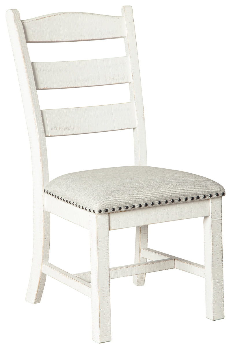 Valebeck Beige White Dining Chair