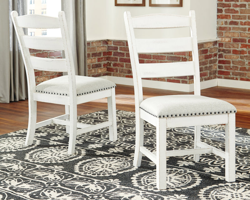 Valebeck Beige White Dining Chair