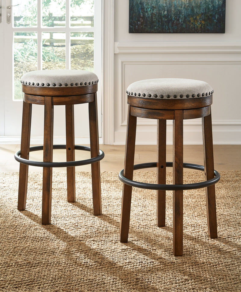 Valebeck Brown Black Bar Height Stool