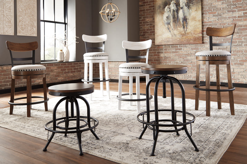 Valebeck White Bar Height Stool