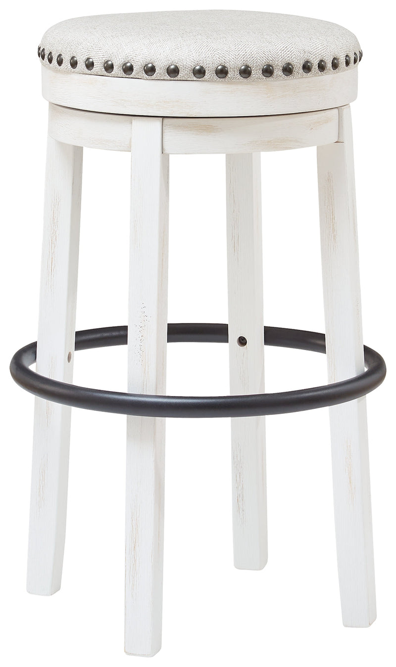 Valebeck White Black Bar Height Stool