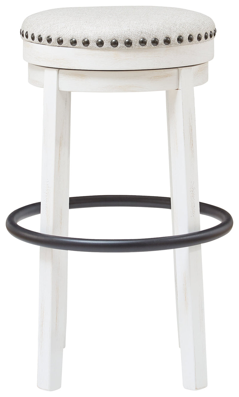 Valebeck White Black Bar Height Stool