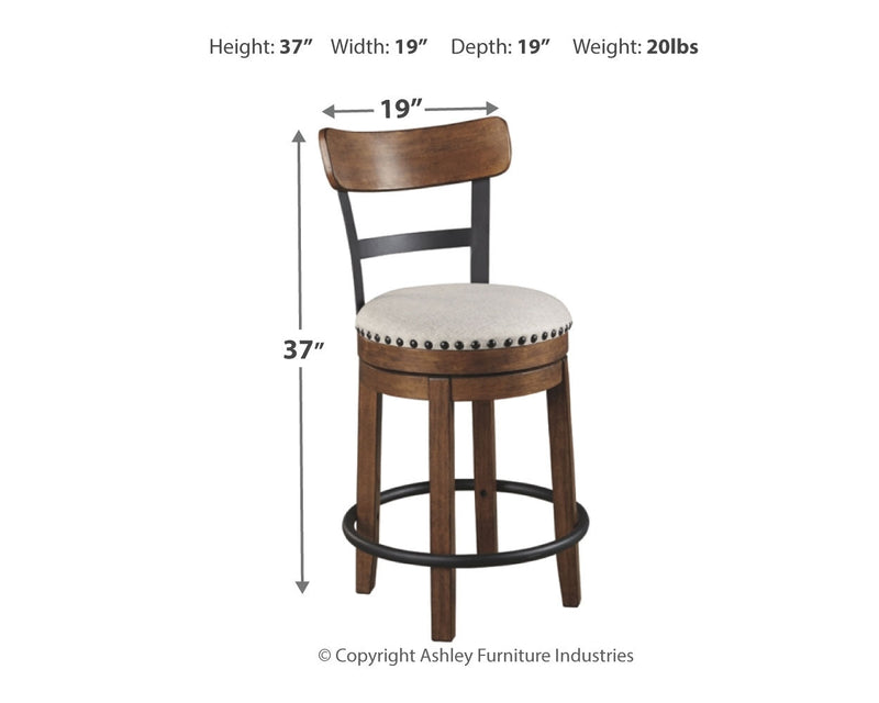 Valebeck Brown Counter Height Bar Stool