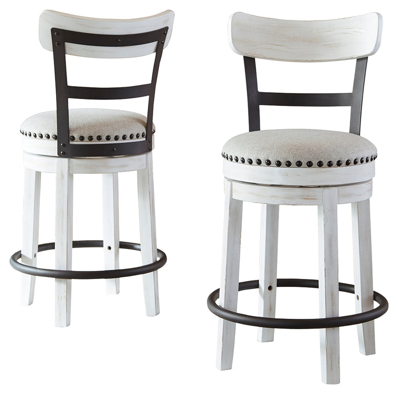 Valebeck White Counter Height Bar Stool