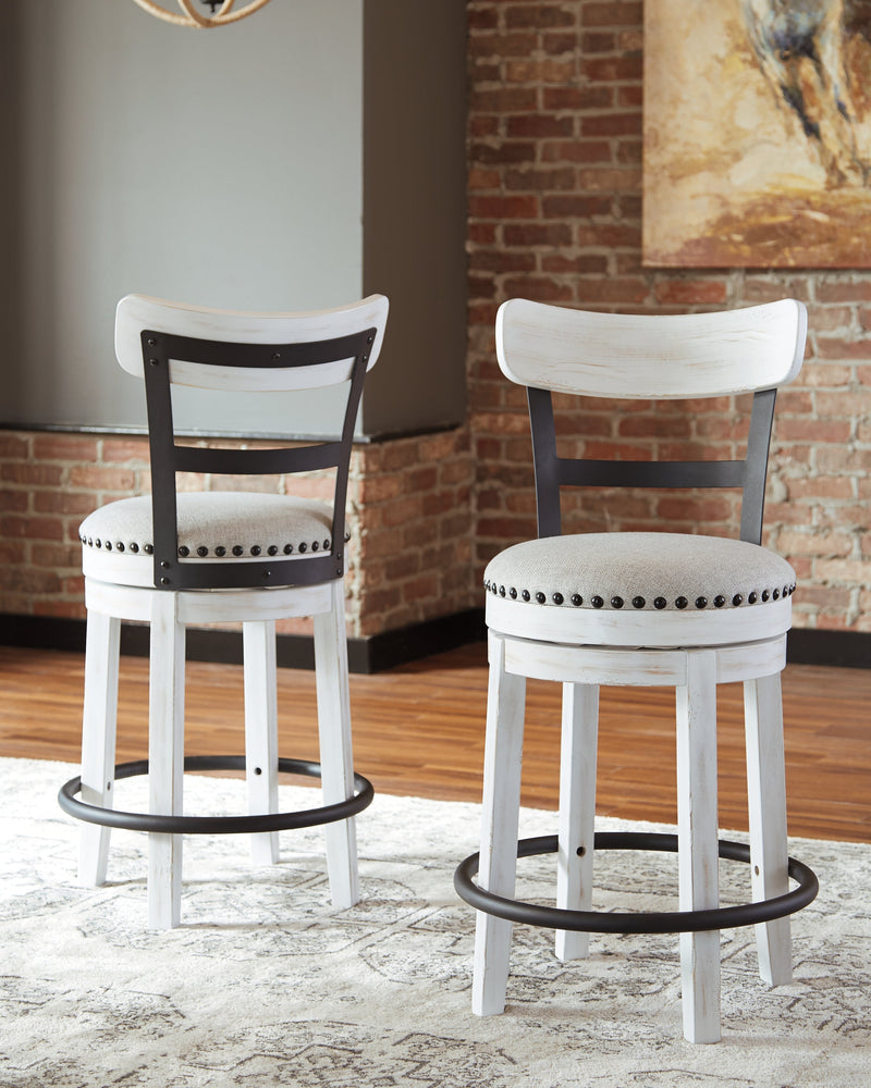 Valebeck White Counter Height Bar Stool