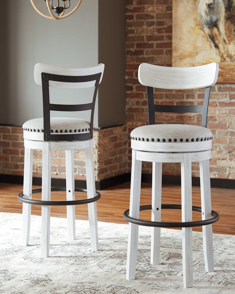 Valebeck White Bar Height Stool