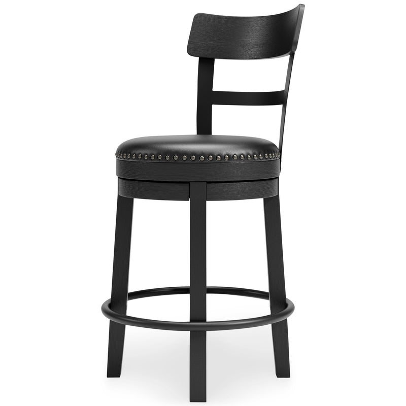 Valebeck Black Counter Height Bar Stool