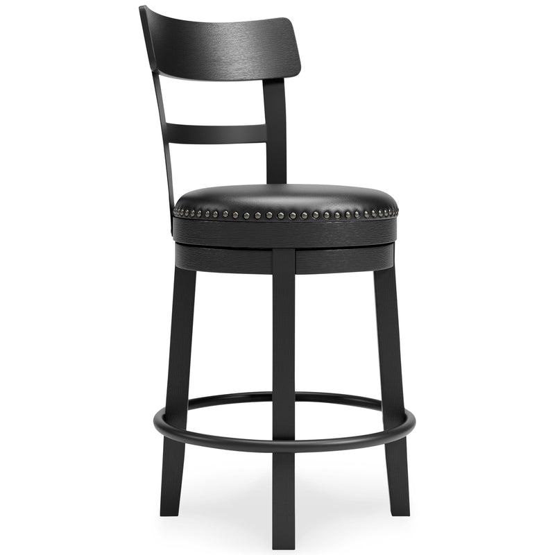 Valebeck Black Counter Height Bar Stool