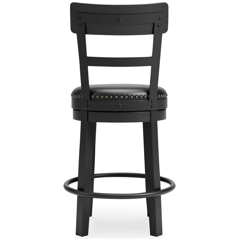 Valebeck Black Counter Height Bar Stool