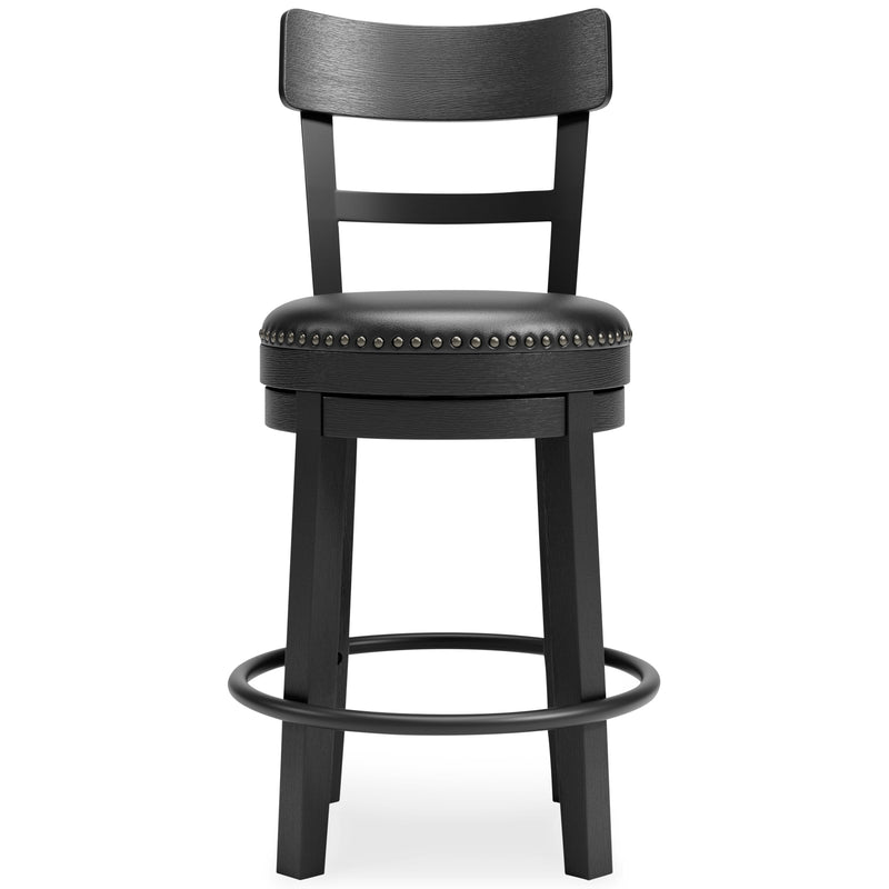 Valebeck Black Counter Height Bar Stool