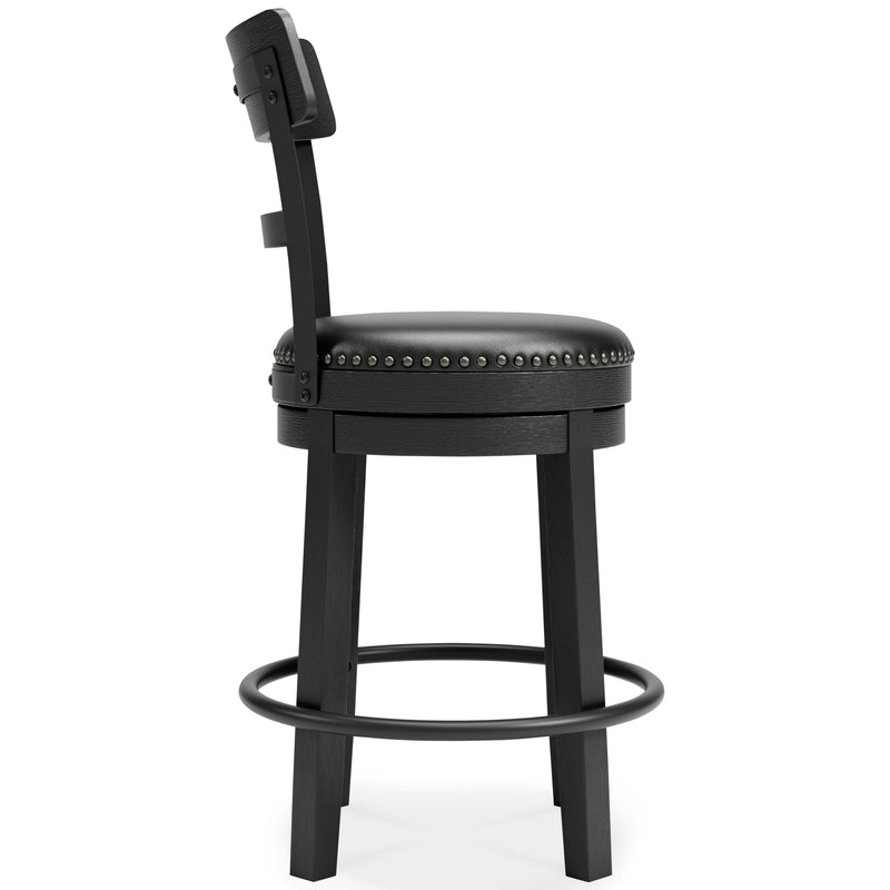 Valebeck Black Counter Height Bar Stool