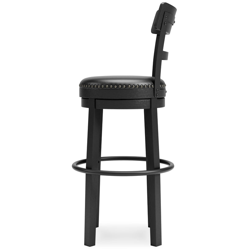 Valebeck Black Bar Height Stool