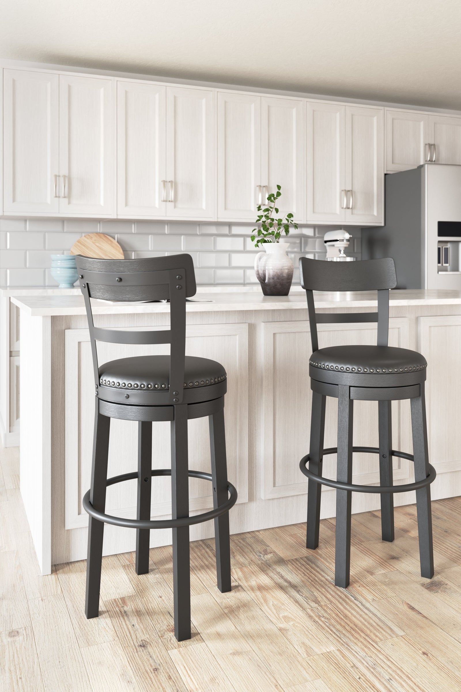 Valebeck Black Bar Height Stool