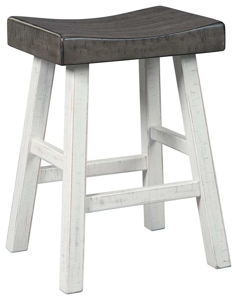 Glosco Brown Gray Antique White Counter Height Bar Stool