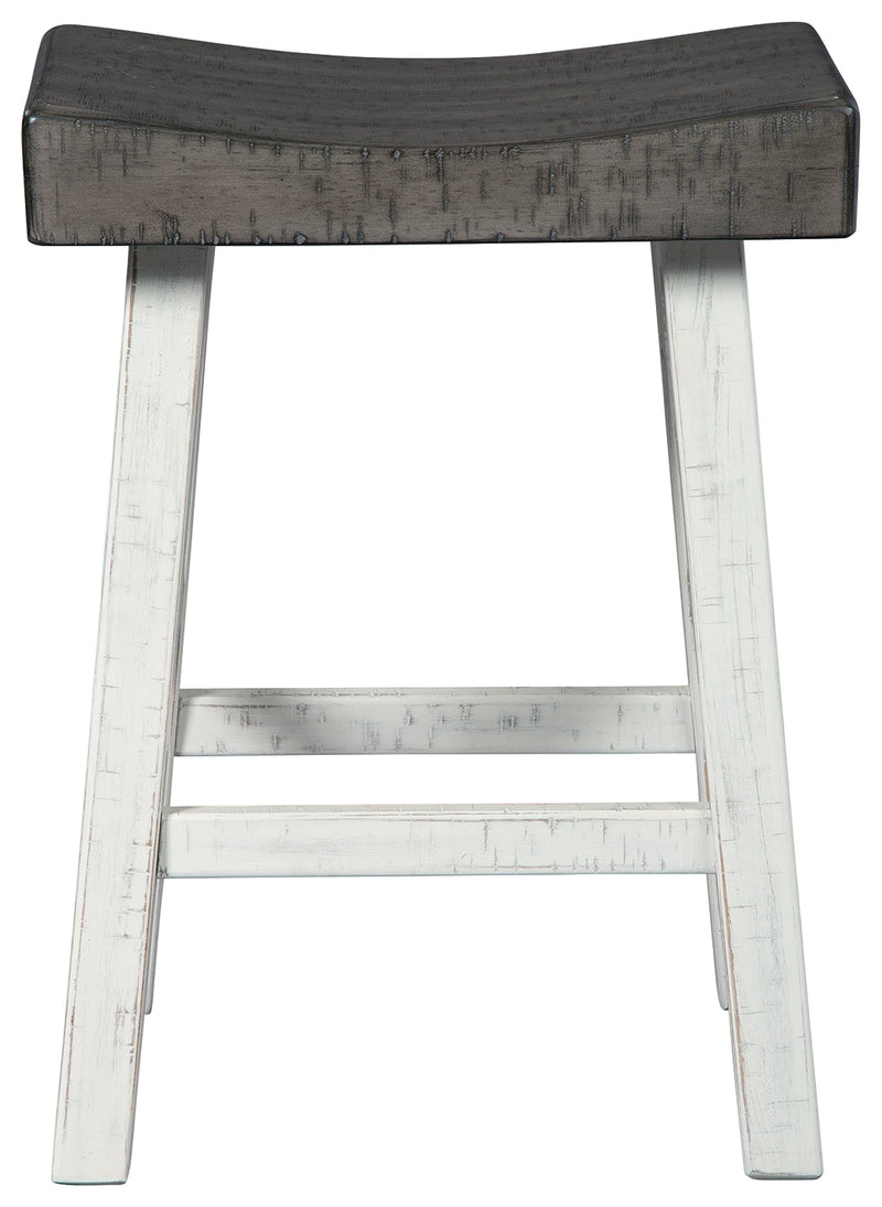 Glosco Brown Gray Antique White Counter Height Bar Stool