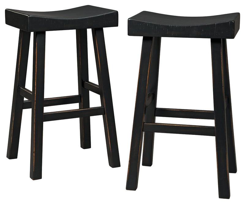 Glosco Black Pub Height Bar Stool