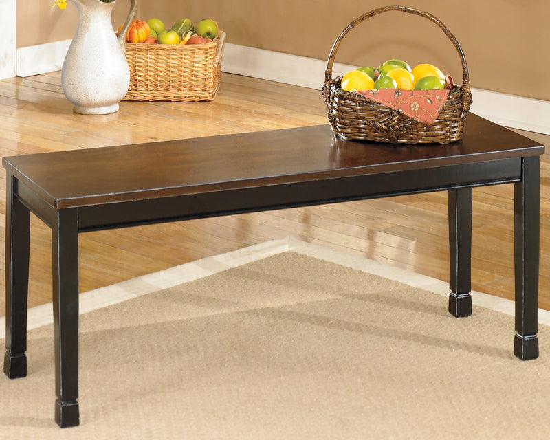 Owingsville Black Brown Dining Bench