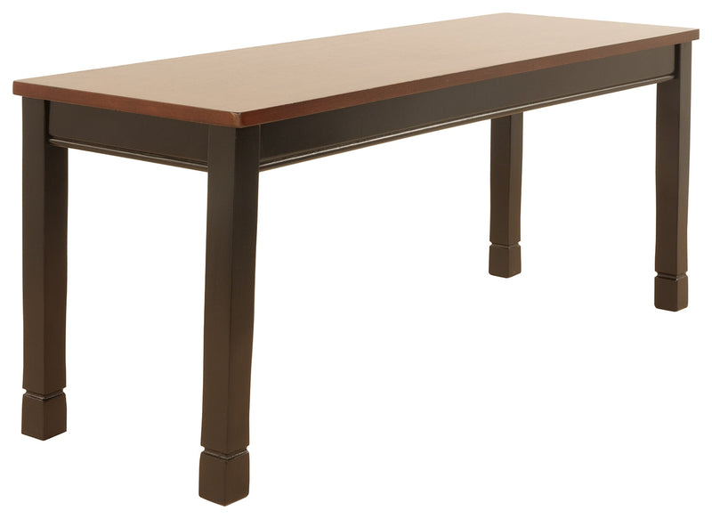 Owingsville Black Brown Dining Bench