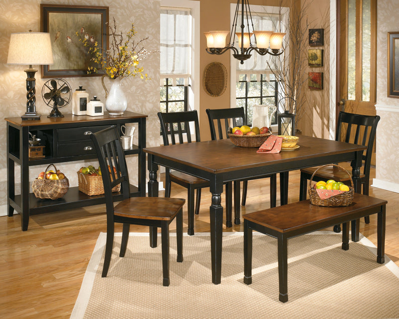 Owingsville Black Brown Dining Bench