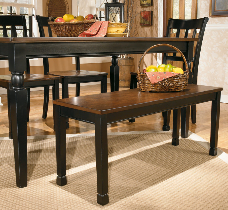 Owingsville Black Brown Dining Bench