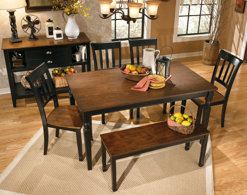 Owingsville Black Brown Dining Bench