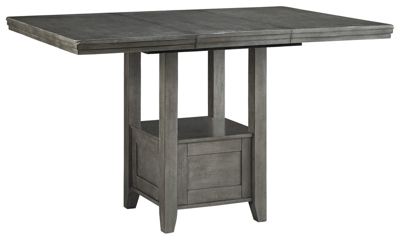 Hallanden Gray Counter Height Dining Extension Table