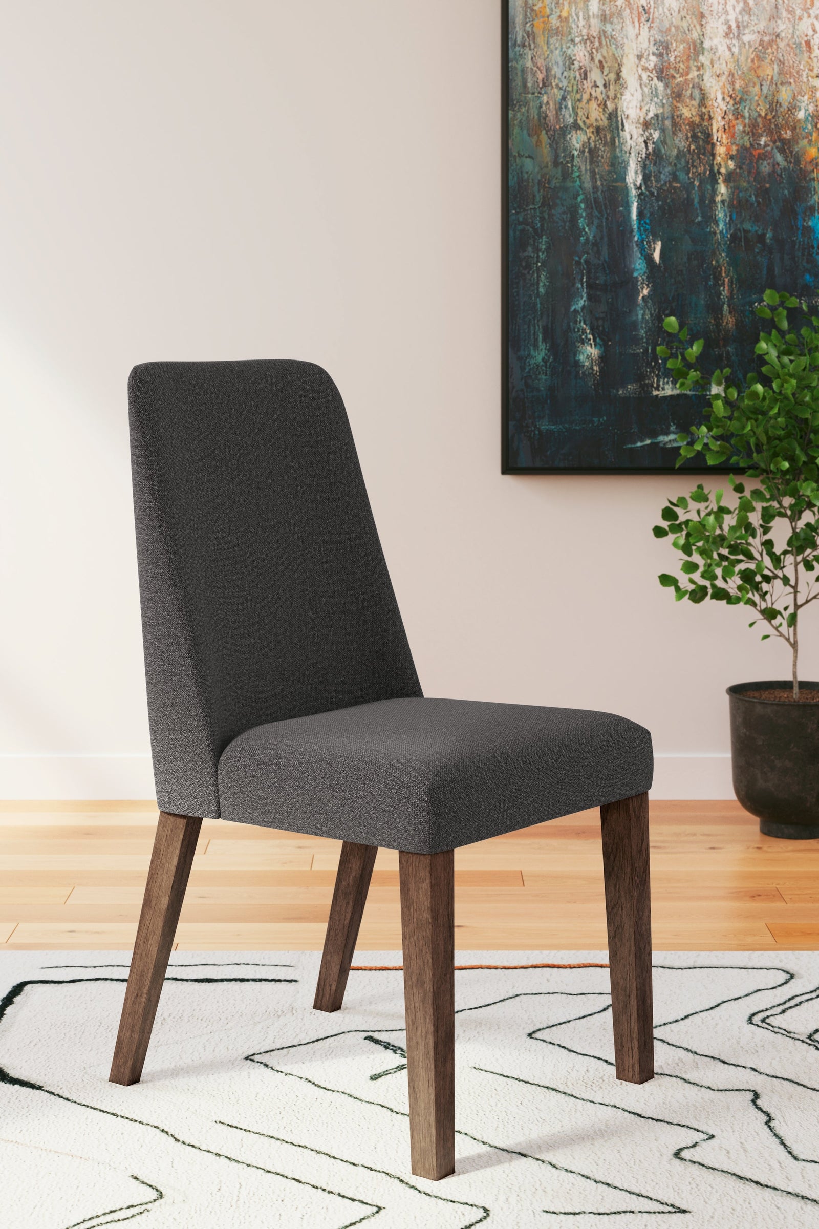 Lyncott Charcoal/brown Dining Chair