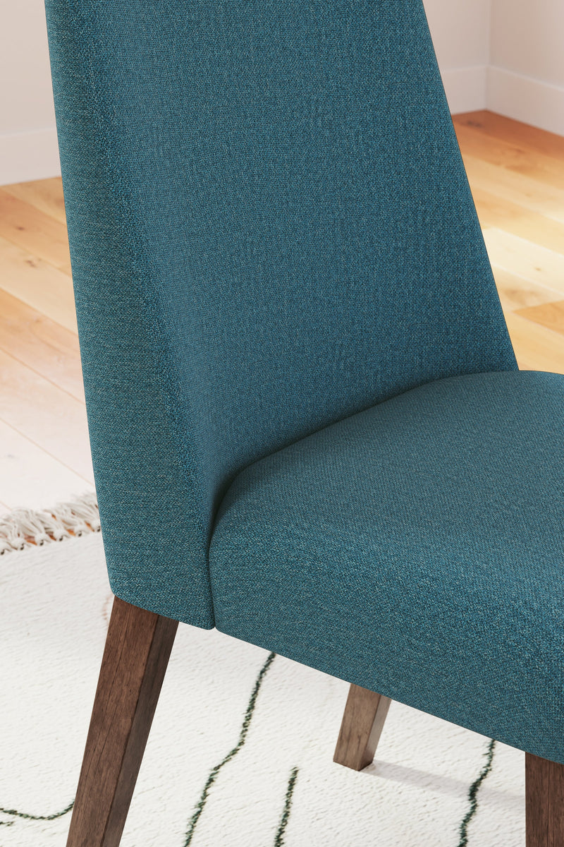 Lyncott Blue Brown Dining Chair