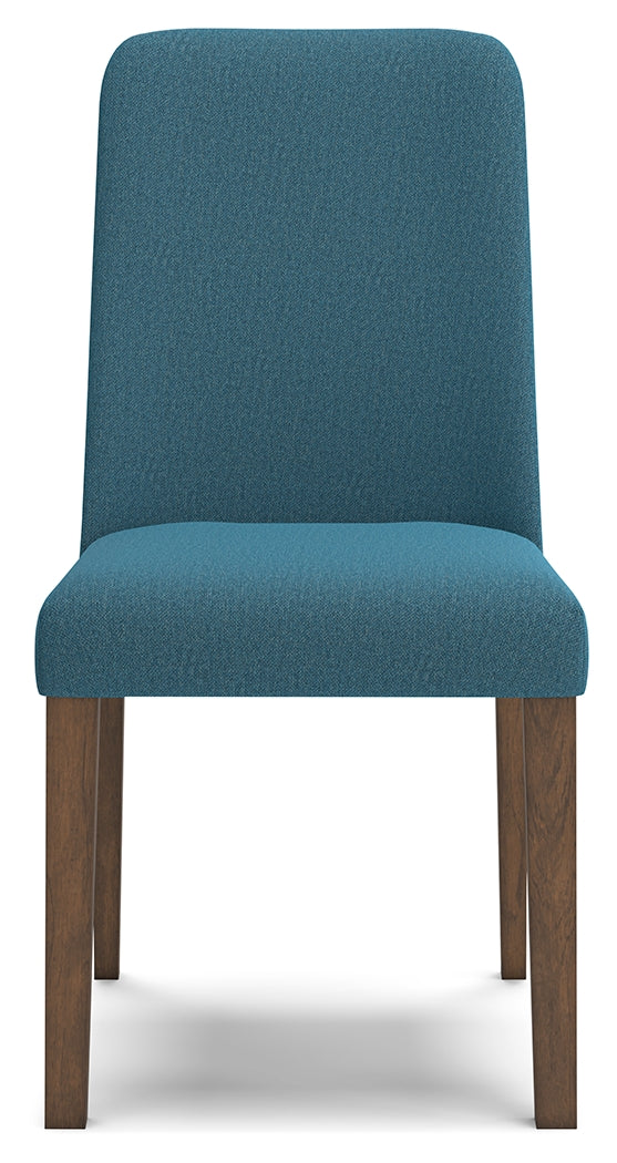 Lyncott Blue Brown Dining Chair