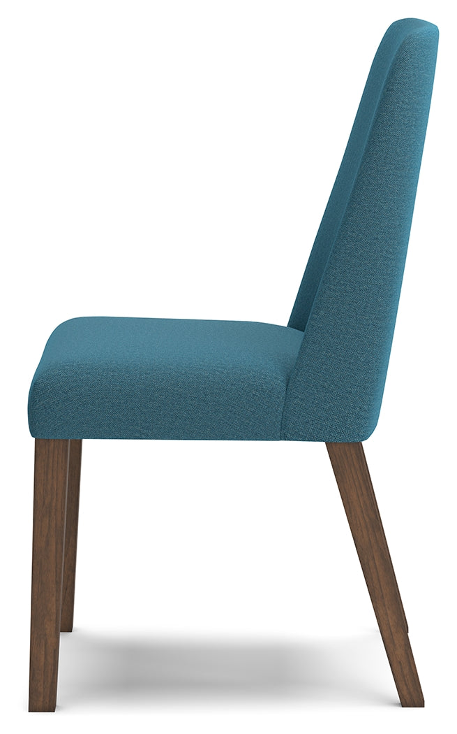 Lyncott Blue Brown Dining Chair