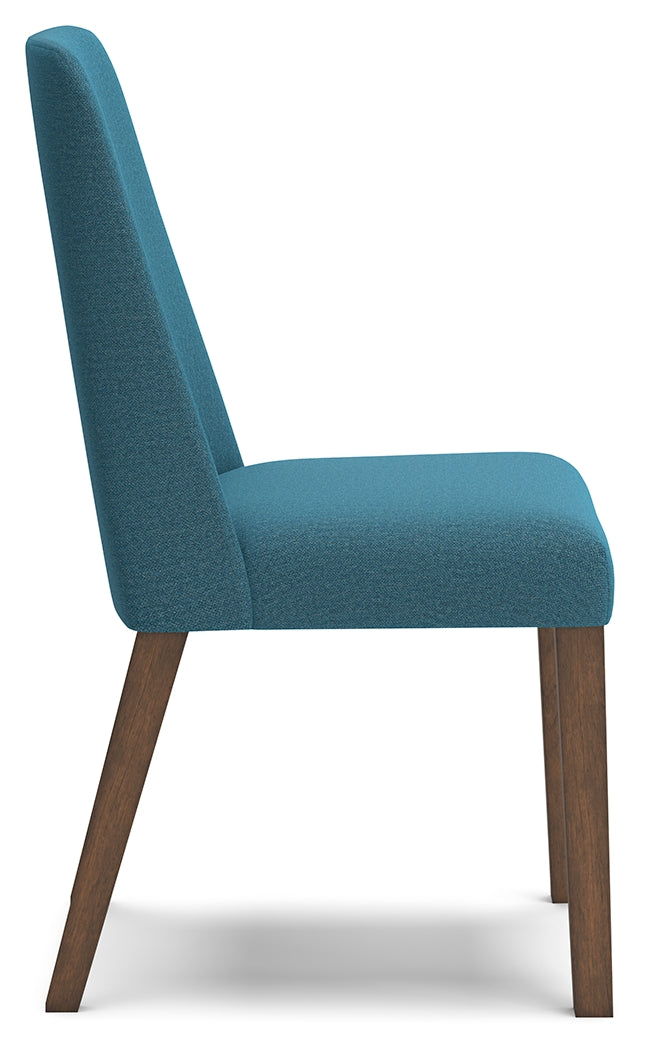 Lyncott Blue Brown Dining Chair