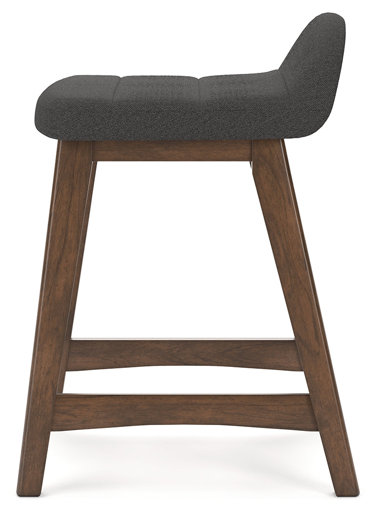 Lyncott Charcoal/brown Counter Height Bar Stool