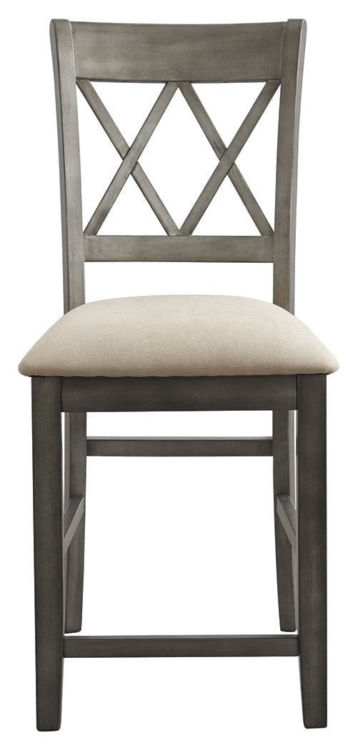 Curranberry Metallic Gray Counter Height Bar Stool