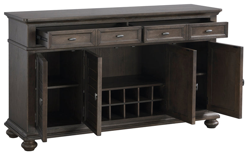 Lanceyard Grayish Brown Dining Server