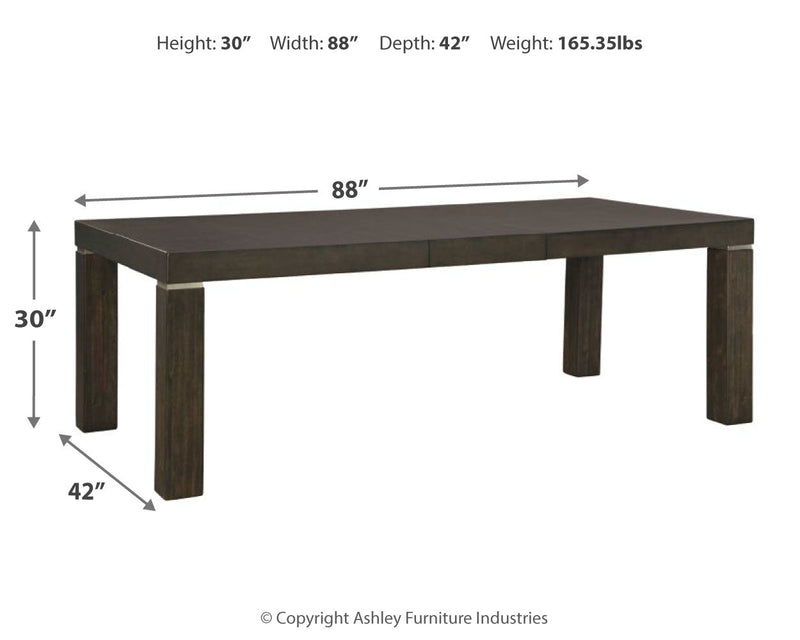 Hyndell Dark Brown Dining Extension Table