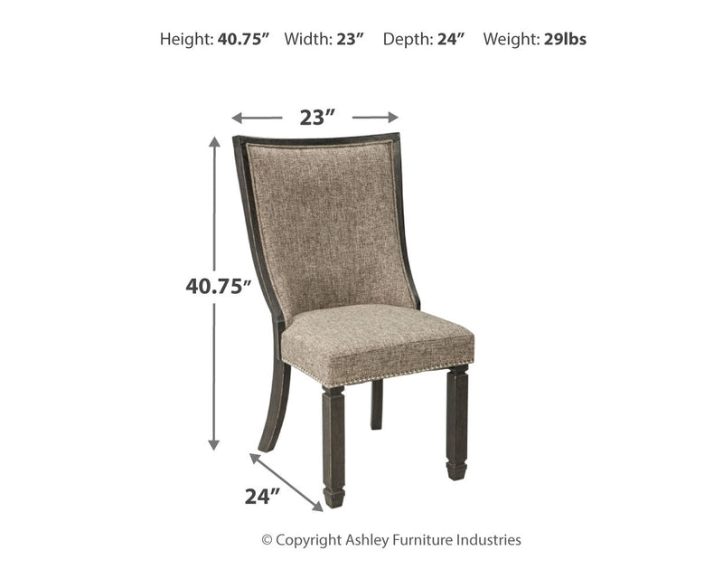 Tyler Creek Black Grayish Brown Dining Chair