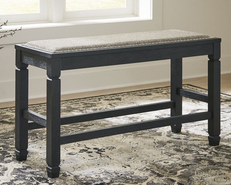 Tyler Creek Antique Black Counter Height Dining Bench