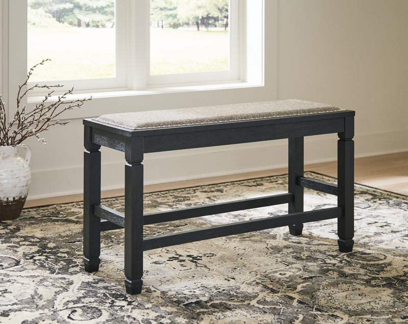 Tyler Creek Antique Black Counter Height Dining Bench